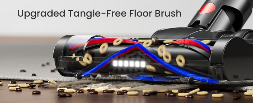 Cordless Vacuum Cleaner, Upgraded 600W 50KPA 70Mins Cordless Stick Vacuum Cleaner with Self-Standing and Touch Screen, Anti-tangle Wireless Vacumm, Vacuum Cleaners for Home/Pet Hair/Carpets/Floors