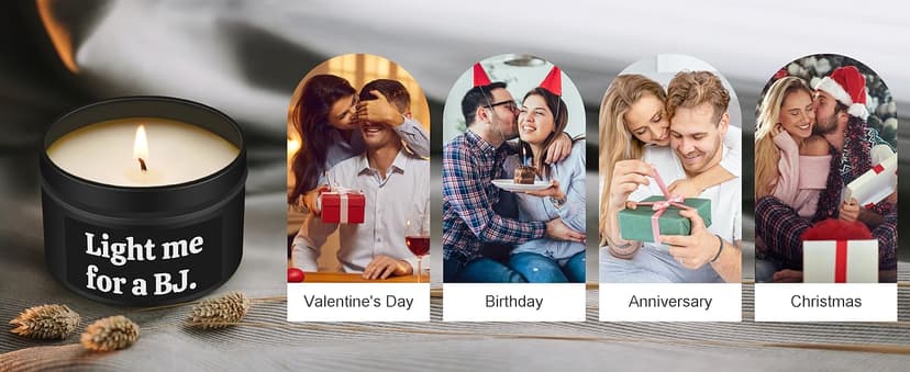 Gifts for Him Boyfriend Husband Funny Anniversary Wedding Birthday Gifts for Men Naughty Engagement Gift for Couples Husband Boyfriend Birthday Gift Ideas, Unique Romantic Lavender Candle for Men