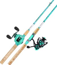 Sougayilang Fishing Rod and Reel Combo, 2-Piece 5-Foot 6-Inch Graphite & Fiberglass Rod, Durable and Strong, Quickset Anti-Reverse Fishing Reel (1Pack/2Pack)