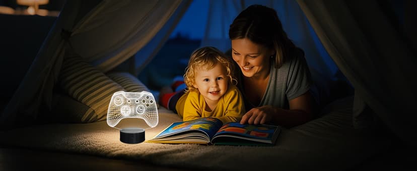 Attivolife Gamepad 3D Illusion Lamp, Controller Night Light with Remote Control + Timer 16 Color Changing Desk Lamp Kids Gamer Room Decor Plug in Best Cool Festival Birthday Gift for Boy Men B08Y5J1ML5