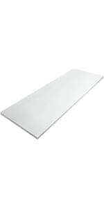 Amylove 1 Pack Polyurethane Foam 1/2" x 24" x 72" High Density Cushion Upholstery Foam Sheet for Seat Replacement DIY Projects Chairs Headboards Sofas Home (White)
