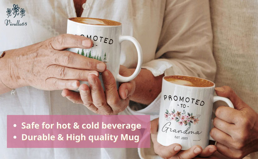 Christmas Gifts For First Time Grandparents, Promoted To Grandma And Grandpa Mugs Est 2025, Grandparents Baby Announcement, Pregnancy Announcement Mug, Grandparent To Be Gifts, New Grandparent Gift