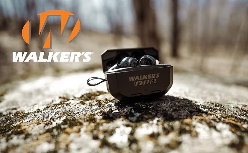 Walker's Disrupter Bluetooth Earbuds - Hunting Range Shooting Active Lifestyle Ear Protection Hearing Enhancement Noise-Cancelling Rechargeable Wireless Electronic Earbuds - FDE