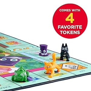 Monopoly Junior Board Game for 4 Players, Ages 5 and up (Amazon Exclusive)
