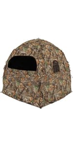 Ameristep Doghouse Run & Gun Hunting Blind | Lightweight 2 Person Ground Blind in Mossy Oak Break-Up Country, One Size