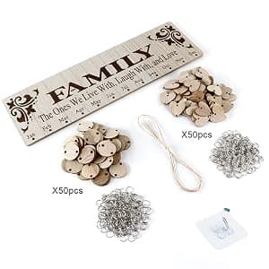 Joy-Leo Gifts for Mom Grandma Christmas, Wooden Birthday Tracker Plaque Wall Hanging, Help Elderly Parents Remember Birthdays Family Birthday Reminder Calendar Board with 100 Tags, Model JL01 B07M81TWY7