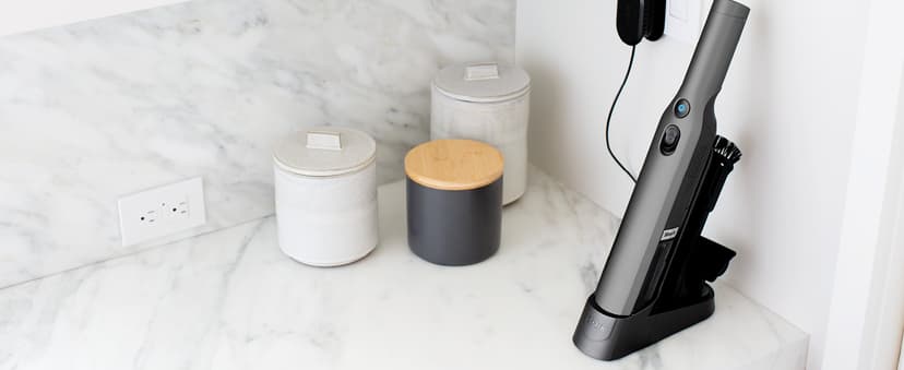 Shark WV201 WANDVAC Handheld Vacuum, Lightweight at 1.4 Pounds with Powerful Suction, Charging Dock, Single Touch Empty and Detachable Dust Cup,Graphite, Slate