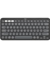 Logitech Pebble Keys 2 K380s, Multi-Device Bluetooth Wireless Keyboard with Customizable Shortcuts, Slim and Portable, Easy-Switch for Windows, macOS, iPadOS, Android, Chrome OS - Tonal Graphite