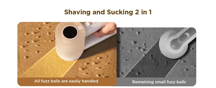 Rechargeable Fabric Shaver, Lint Remover for Clothes, Lint Shaver 6-Leaf Blades, 3-Speeds Lint Shaver with LED Display for Effortless Fuzz & Pill Removal for Clothes, Sweaters, Furniture, White