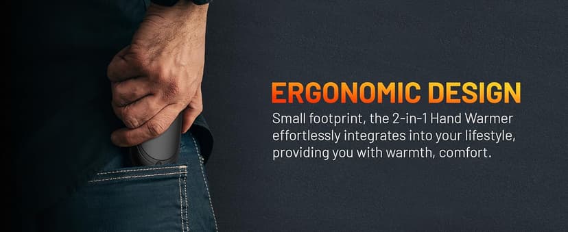 Hand Warmers Rechargeable, KNIFOD 2 Pack 6000mAh Portable Electric Handwarmers, Reusable USB Pocket Heater Great for Raynauds, Hunting, Golf, Camping, Christmas Outdoor, Women Mens Warm Gifts