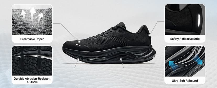 ANTA Men’s PG7 Running Shoes Cushioning Comfortable Breathable Athletic Workout Gym Cross Trainer Sports Sneakers