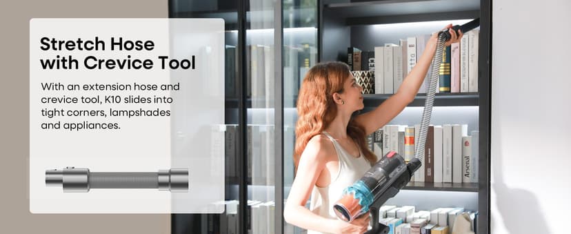 ElecKeys Cordless Vacuum Cleaner, 600W 50KPA 70Mins Self-Standing Vacuum Cleaners for Home, Stick Vacuum with Touch Screen, Upgraded Anti-Tangled Vacuum Cordless for Pet Hair, Floors, Carpets, Gold