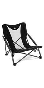 Cascade Mountain Tech Folding Camp Chair for Camping, Beach, Picnic, Barbqeues, Sporting Events with Carry Bag