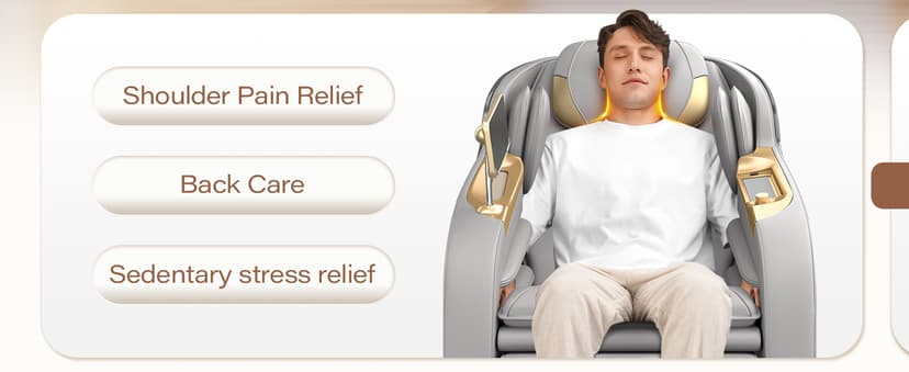 TLIFE Massage Chair Full Body, 160°Zero Gravity Recliner with Body Scan, 50" SL-Track Shiatsu Massage Chair, Fixed Point Massage, Foot Rollers, 12 Auto Modes, Deep Yoga Stretch, Heating, Grey