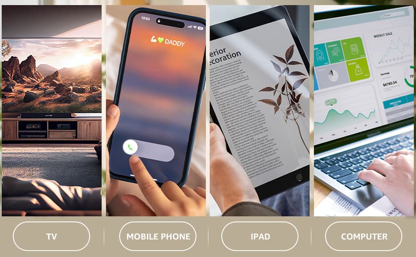 VIEWBETTER Clip On Blue Light Blocking Glasses for Eyes Strain & Light-Sensitive Flip Up Frameless Yellow Lenses BL103Y