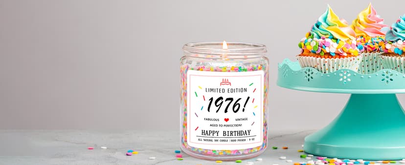 40th Birthday Decorations, 40 Year Old Birthday Gifts for Friend, Sister, Wife, Creamy Vanilla with Sprinkles Homsolver 40th Birthday Gifts for Women Ideas, 1986 Limited Edition Candle B0G1YLJYH8