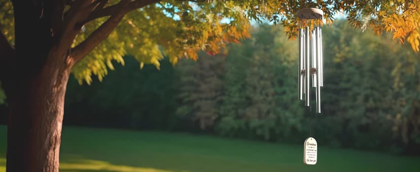 Gifts for Grandma, Grandma Birthday Gifts, Grandma Wind Chimes, Best Christmas Mothers Day Thanksgiving Present for Grandmother, Nana, Granny, 25.5 inches, Silver