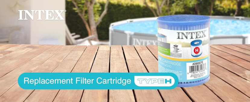 Intex Swimming Pool Easy Set Filter Cartridge Replacement - Type H (4 Pack)