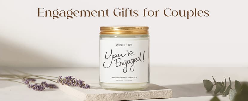 Engagement Gifts for Couples - Lavender Scented Candles, Gift for Newly Engaged Couples, Engagement Gifts for Her, Women, Best Engaged Gift
