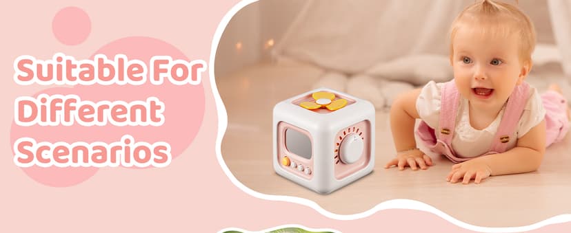 Busy Cube Toys for 1 Year Old Girl Gifts, Montessori for Baby Girl, Travel Sensory Toys for Toddlers 1-3, Learning Fine Motor Skills| 1st Birthday Girl Gifts 12 Months +