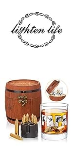 LIGHTEN LIFE Daddy's Sippy Cup Whiskey Glass 12 oz,Unique Dad Gift in Valued Wooden Box,Funny Gag Gift for New Dad,Father,Husband from Kids Wife for Father's Day,Birthday,Christmas