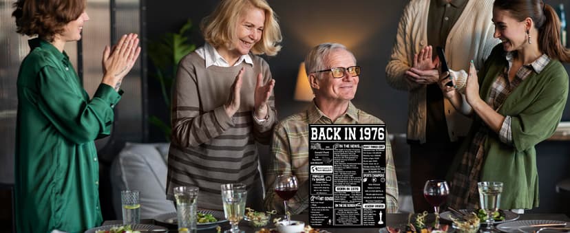 Asmallgf Large 50th Birthday Card Gift for Women Men, Best Fifty Years Old Bday Card for Mom Dad, Happy Turning 50 Birthday Gift Ideas for Godmother Godfather