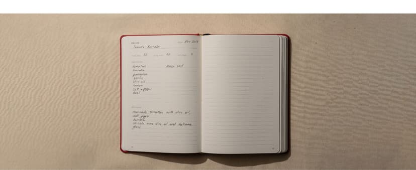 Kunitsa Co. Recipe Notebook - Keepsake Gift, Hardcover Blank Recipe Book to Write In Your Own Recipes with Journaling Prompts About the Chef, 100 Recipes, Dark Pine