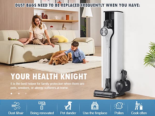 12 Pack Replacement Dust Bags for LG CordZero All-in-One Tower A939KBGS, A938KBGS, A937KGMS, and A949KTMS