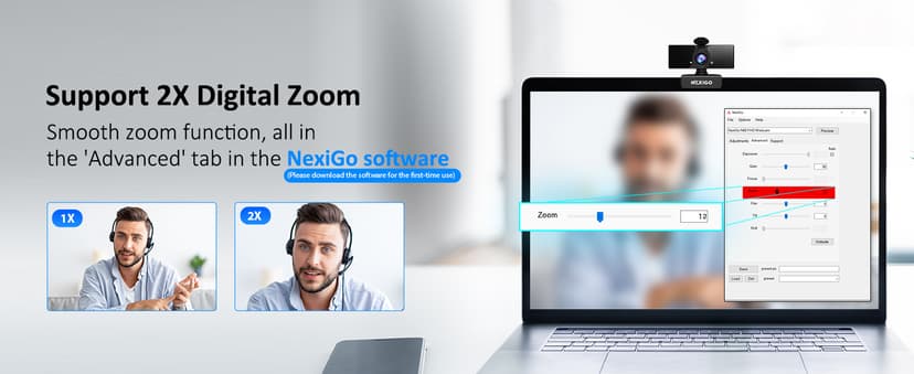 NexiGo N660 1080P Business Webcam, Dual Microphone & Privacy Cover, USB FHD Web Computer Camera, Plug and Play, for Zoom/Skype/Teams/Webex, Laptop MAC PC Desktop