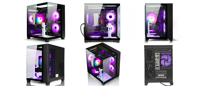 LXZ Prebuilt Gaming PC Ryzen 7 8700F, GeForce RTX 5060 (8GB), 32GB DDR5 RAM, 1TB NVMe 3.0 SSD – Desktop Computer, Tower PC for VR 4K Gamers & Creators