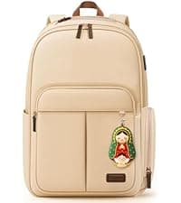 Taygeer Travel Backpack for Women, Carry On Backpack with USB Charging Port & Shoe Pouch, TSA 15.6inch Laptop Mochila Flight Approved, Nurse Bag Casual Daypack for Weekender Business Hiking, Pink