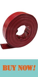 Eastrans 1 IN x 100 FT Heavy Duty Flat Discharge Hose, Weather & Burst Resistant, Best Hose for Inground Pools, Filter & Drain Hose