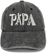 Premium Embroidery Design, Adjustable Metal Buckle Closure, Simple Lifestyle Wear Dad Hat for Father Embroidered Adjustable Baseball Cap for Men Women B0GWPLMQX1