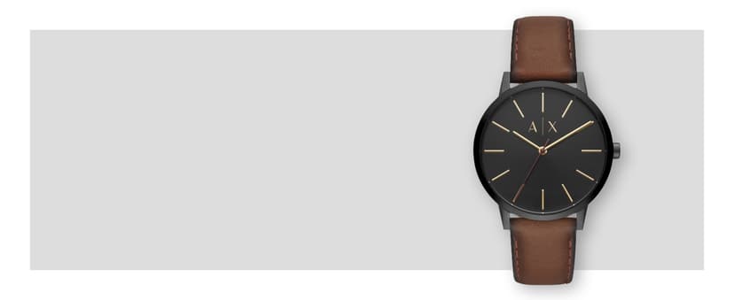 A|X Armani Exchange Men's Watch with Three-Hand Analog Display and Stainless Steel or Leather Band, Watch for Men