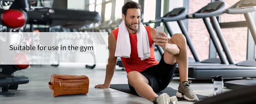 Easycosy Personalized Toiletry Bag for Men, Engraved with Pattern & Text, PU Leather Men's Toiletry Bag for Traveling, Father's Day Memories Gifts for Him Men Boyfriend Husband