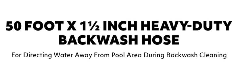 Poolmaster 32170, Essential Collection Heavy-Duty Swimming Pool Backwash Hose, 1 1/2-Inch x 50-Feet