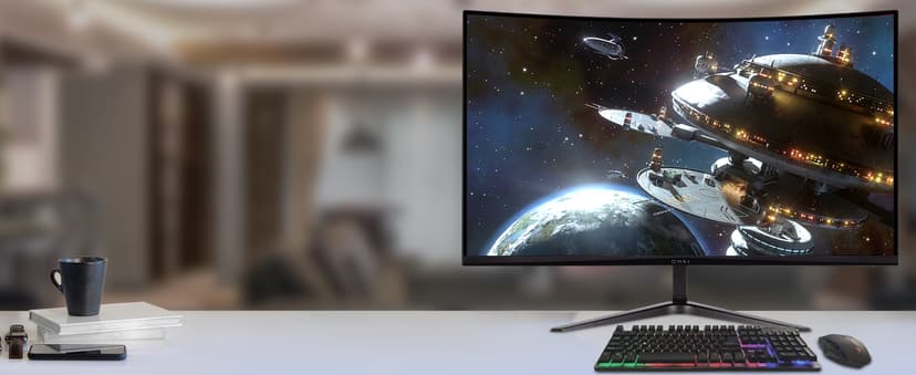 ViewSonic VX3218C-2K 32 Inch 1440p Curved Gaming Monitor, 180Hz and 1ms for Smooth Gameplay, FreeSync Premium and Eye Care Technology for Smooth Visuals, HDMI, and DisplayPort Inputs