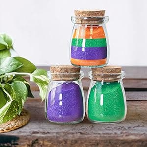 40 Pack Glass Favor Jars with Cork Lid, 3.4 oz Small Glass Bottles for Wedding Favor, Baby Shower, Party Favor, Gift Jars for Candy, Bonus Twine and Labels