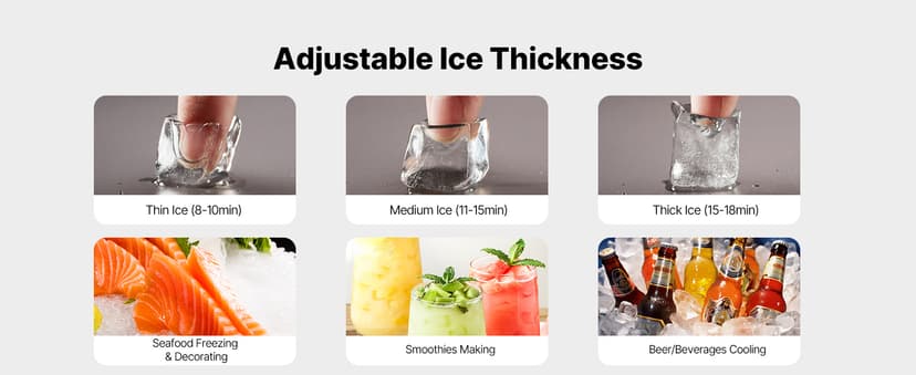 VEVOR Commercial Ice Maker Machine, 360LBS/24H Ice-Making Machine with 250LBS Large Storage Bin, Auto Self-Cleaning Ice Maker with Touchscreen for Bar Cafe Restaurant Business Commercial