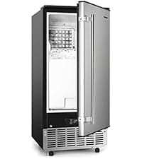 EUHOMY Commercial Ice Maker Machine 400Lbs/24H,ETL Approval, Industrial Ice Machine, 250Lbs Storage, Ice Ready in 11-20min, Stainless Steel Ice Maker for Bar/Cafe/Restaurant/Business
