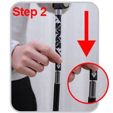 A ALAFEN Lightweight Collapsible Trekking Pole - 7075 Aluminum Adjustable Walking Stick for Hiking & Travel, Foldable Quick-Lock Design, Single Pole for Adults & Seniors