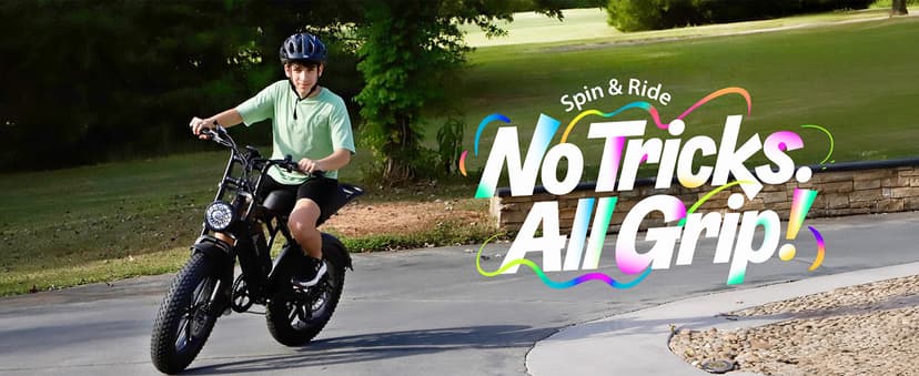 TST Electric Bike for Adults 1500W Peak 20" Fat Tire All-Terrain E-Bike 60/110 Miles 28 MPH Electric Dirt Bike - 48V 15/25 AH Battery Tested to UL 2849 Powered Electric Bicycle