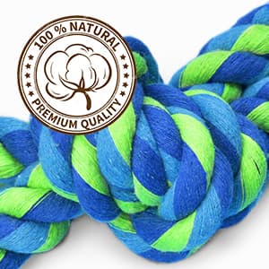 Feeko Heavy Duty Dog Rope Toys for Large Breed Aggressive Chewers, 2 Pack Indestructible Teeth Cleaning Tug of War Toy