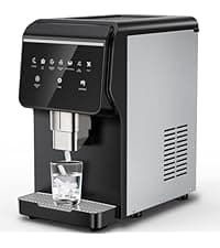 Commercial Nugget Ice Maker Machine, 100Lbs/24H Pellet Chewable Ice, 3-IN-1 Nugget Ice Maker with Ice & Water Dispenser, Self-Cleaning Countertop Stainless Steel Ice Machine for Business, Office,Party