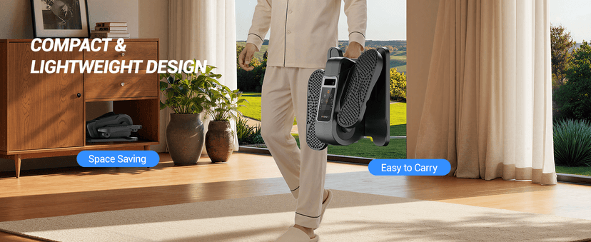 Under Desk Elliptical Machine, Electric Seated Pedal Exerciser, Mini Elliptical Leg Exerciser with Remoter, 12 Level Speeds, Forward & Reverse Direction, Manual & Auto Mode for Home Office