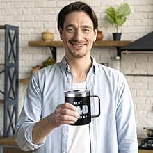 New Dad Gifts Box, 9 Pcs First Time Dad Gifts, Dad to Be Gifts for 1st Time with Tumbler Hat Onesie Socks Keychain for Baby Shower,Unique Kit for Soon to Be or Expecting Father