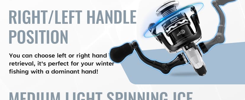 WIDDEN Ice Fishing Rod and Reel Combo, 27" Medium Light Spinning Ice Fishing Pole, Gear with Tackle Box Kit, Line, Lures for Saltwater, Freshwater Trout, Bass, Walleye