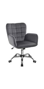 Yaheetech Adjustable Task Chair PU Leather Low Back Ribbed Armless Swivel Black Desk Chair Office Chair Wheels