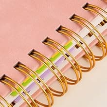 Hardcover Spiral Notebook journal with Removable Dividers Tabs, 300 Pages Leather 5 Subject Notebook College Ruled, 8"x10" Large B5 Notebooks for Work School Note taking, Lined Journal for Women,Pink B0D44Y2NSF