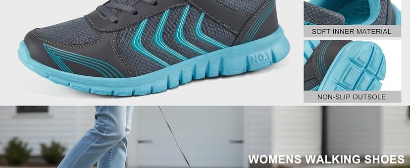 DUOYANGJIASHA Womens Sneakers Walking Shoes Comfortable Non Slip Tennis Shoes Breathable Lightweight Footwear for Casual Work